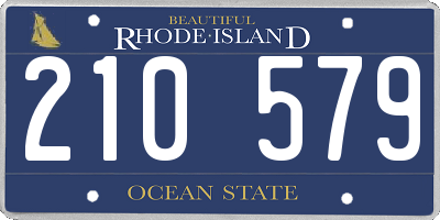 RI license plate 210579