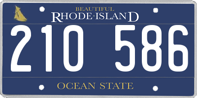 RI license plate 210586