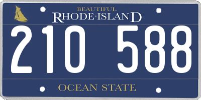 RI license plate 210588