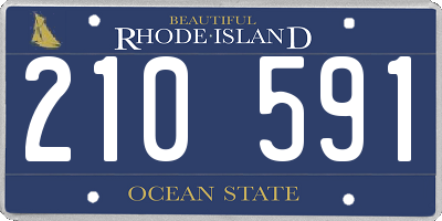 RI license plate 210591