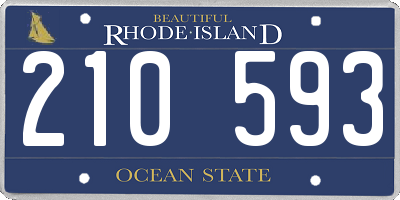 RI license plate 210593