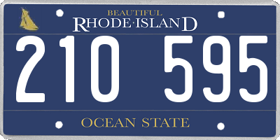 RI license plate 210595