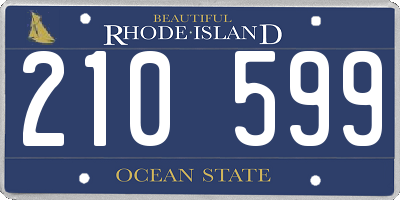 RI license plate 210599