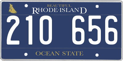 RI license plate 210656