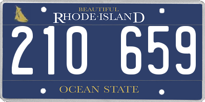RI license plate 210659