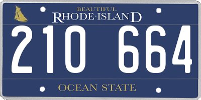 RI license plate 210664