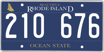 RI license plate 210676