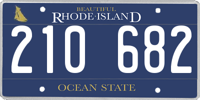 RI license plate 210682