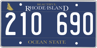 RI license plate 210690