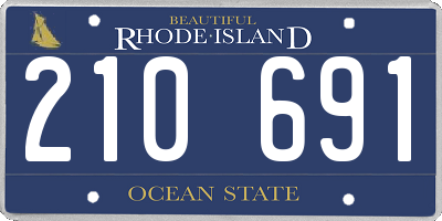 RI license plate 210691