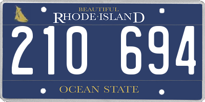 RI license plate 210694