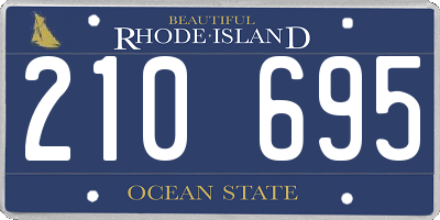 RI license plate 210695