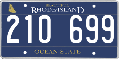 RI license plate 210699
