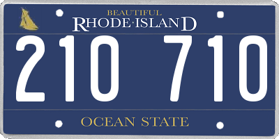 RI license plate 210710