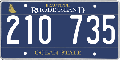 RI license plate 210735