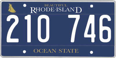 RI license plate 210746