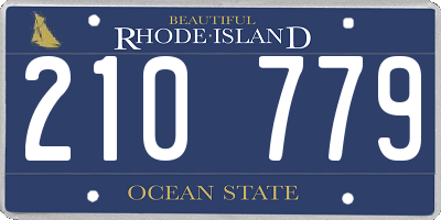 RI license plate 210779