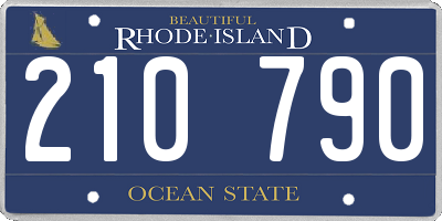RI license plate 210790