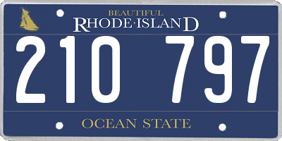 RI license plate 210797
