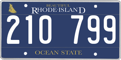 RI license plate 210799