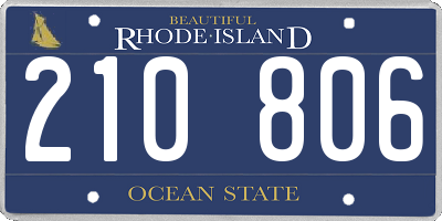 RI license plate 210806