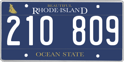 RI license plate 210809