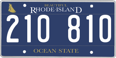 RI license plate 210810