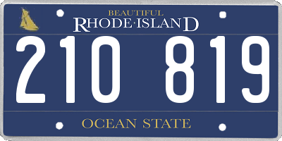 RI license plate 210819