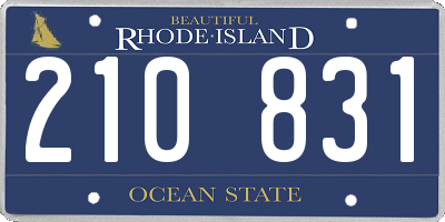 RI license plate 210831