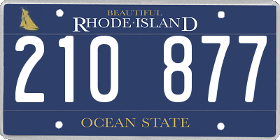 RI license plate 210877
