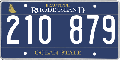 RI license plate 210879