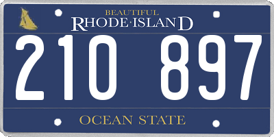 RI license plate 210897