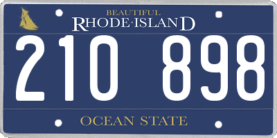 RI license plate 210898