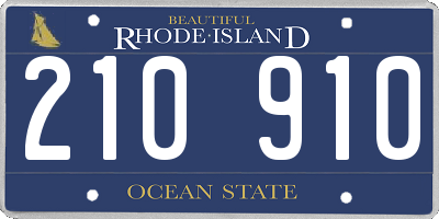 RI license plate 210910