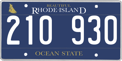 RI license plate 210930