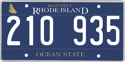RI license plate 210935