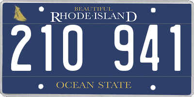 RI license plate 210941