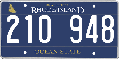 RI license plate 210948