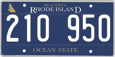 RI license plate 210950