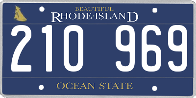 RI license plate 210969