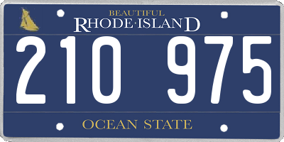 RI license plate 210975