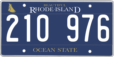 RI license plate 210976
