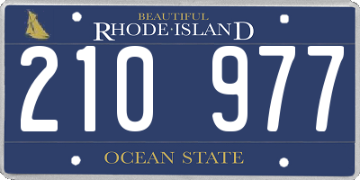 RI license plate 210977