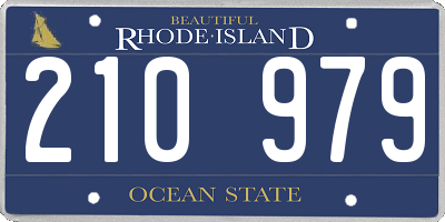 RI license plate 210979