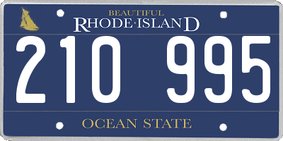 RI license plate 210995
