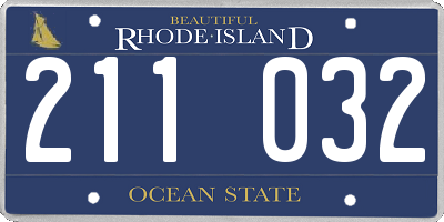 RI license plate 211032