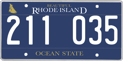 RI license plate 211035