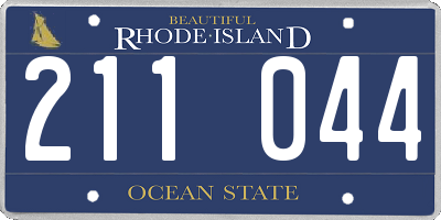 RI license plate 211044