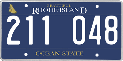 RI license plate 211048