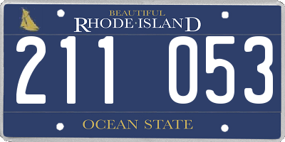 RI license plate 211053